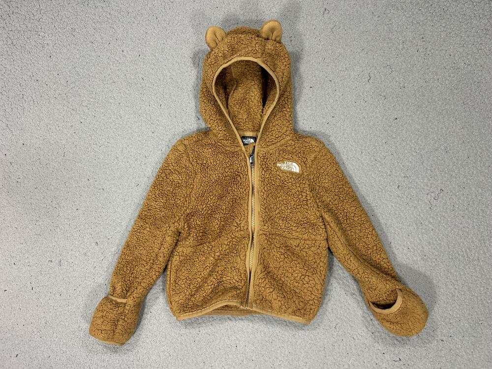 The North Face Jacket Baby 18-24 Months Brown Sherpa Fleece Bear Hooded Zip